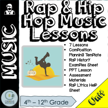 Preview of Rap and Hip Hop Music High School Lessons (slides, links, planning, handouts)