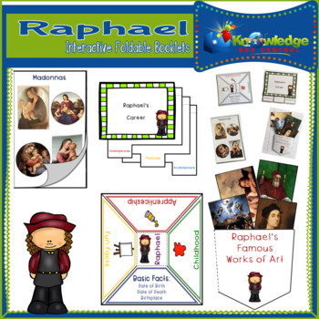 Preview of Raphael Interactive Foldable Booklets