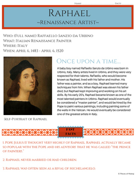 Preview of Raphael: Italian Renaissance Painter {A no-prep packet!}