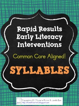 Preview of Rapid Results Early Literacy SYLLABLES Intervention