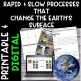 Rapid and Slow Process That Change Earths Surface Workshee