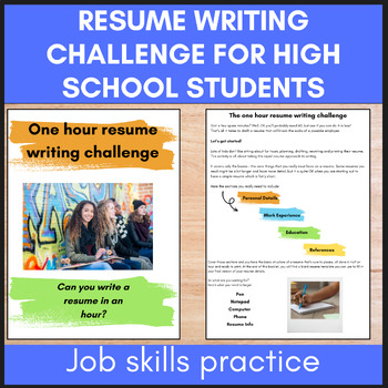 Preview of Resume plan and information booklet for teens and young adults