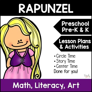 Preview of Rapunzel Theme Activities for Preschool & PreK - Mini-Lesson, Centers, Posters