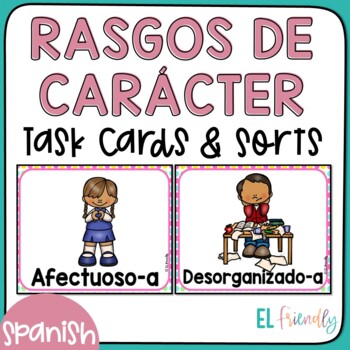 Preview of Rasgos de Carácter Character Traits in Spanish Distance Learning