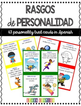 Preview of Rasgos de personalidad | Character traits in Spanish