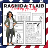 Rashida Tlaib - Reading Activity Pack | Arab American Heri