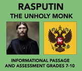 Rasputin the Mad Monk : Historical Passage and Assessment