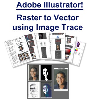 Preview of Raster to Vector using Image Trace in Adobe Illustrator