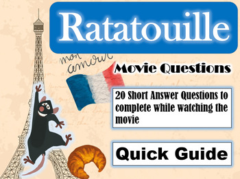 Preview of Ratatouille (2007) - 20 Movie Questions with Answer Key (Quick Guide)