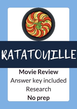 Preview of Ratatouille Movie Guide | Food Science | No Prep | Answer Key Included |Research