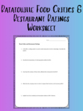 Ratatoullie Food Critics and Restaurant Ratings Worksheet
