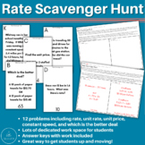 Rate Scavenger Hunt | Task Cards | Unit Rate | Unit Price 