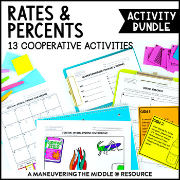 Preview of Rates and Percents Activity Bundle | Fractions, Decimals, and Percent Activities