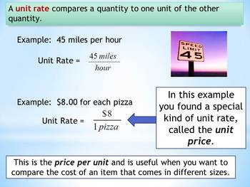Rate and Unit Rate by Math Central | Teachers Pay Teachers