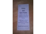 Rate and Unit Rate Print n' Fold (Foldable) Interactive Notebook
