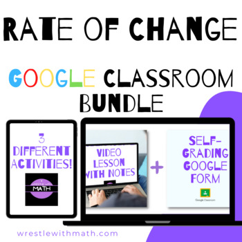 Preview of Rate of Change Google Form Bundle – Perfect for Google Classroom!