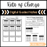 Rate of Change & Slope Guided Notes - Digital
