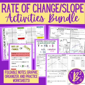 Preview of Rate of Change | Slope | Y-intercepts Activity Bundle