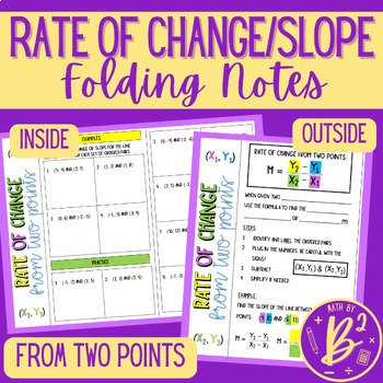 Preview of Rate of Change / Slope from Two Points Folding Notes