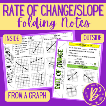 Preview of Rate of Change / Slope from a Graph Folding Notes