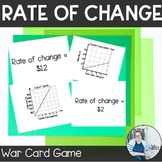 Rate of Change War Card Game TEKS 7.4a Math Activity Station
