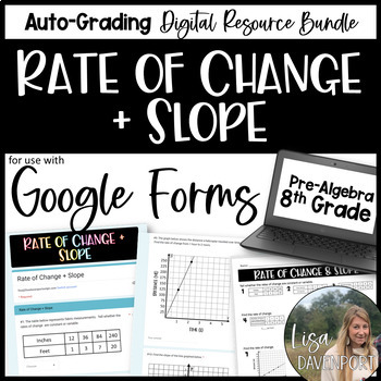 Preview of Rate of Change and Slope Google Forms Homework
