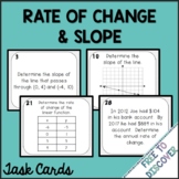 Rate of Change and Slope Task Cards Activity