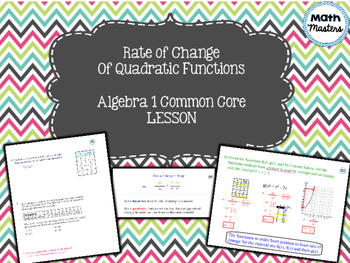 Preview of Rate of Change of Quadratic Functions