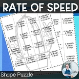 Rate of Speed Shape Puzzle TEKS 6.4b CCSS 6.RP.3 Math Activity