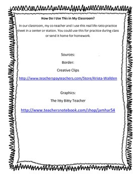 Rate to Unit Rate Worksheet by SJC Co-Teaching | TpT