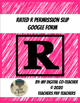 Preview of Rated R Movie Permission Slip Google Form