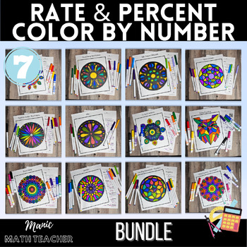 Preview of Rates & Percent Bundle - Color by Number
