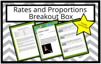Preview of Rates & Proportions Breakoutbox / Escape Room - Animal Adaptations