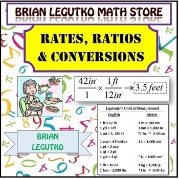 Preview of Rates & Ratios Conversions, Pre-Algebra