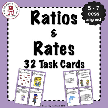 Preview of Rates & Ratios Task Cards