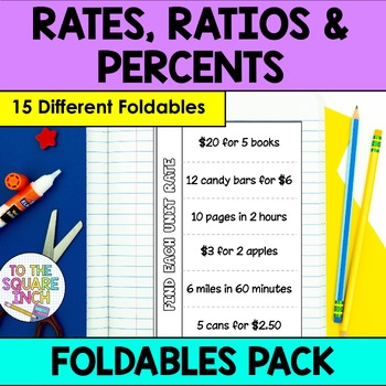 Preview of Rates, Ratios & Percents Foldables