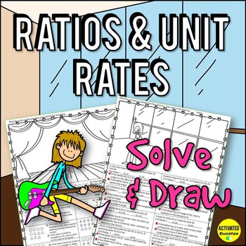 Preview of 6th Grade Ratios & Unit Rates Color by Answer