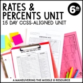 Rates and Percents Unit: 6th Grade Math (6.RP.2, 6.RP.3)