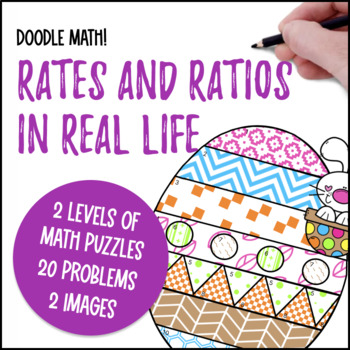 Preview of Rates and Ratios | Doodle Math: Twist on Color by Number | Ratio Tables