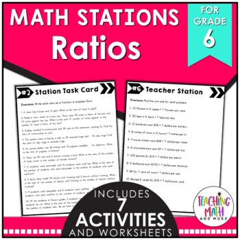 Preview of Rates and Ratios Math Stations