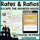 Rates and Ratios Print or Digital Escape Room Game 6th Gra