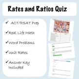 Rates and Ratios Quiz and Key