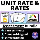 Rates and Ratios and Unit Rates 6th Grade Math Rates and Unit Rates Assessments