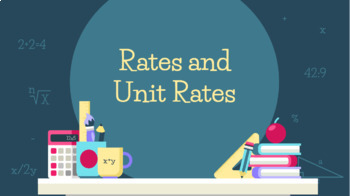 Preview of Rates and Unit Rates Lecture Presentation (Interactive Google Slides)
