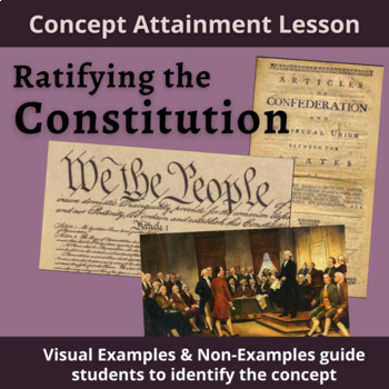 Preview of Ratifying the Constitution - Concept Attainment Lesson