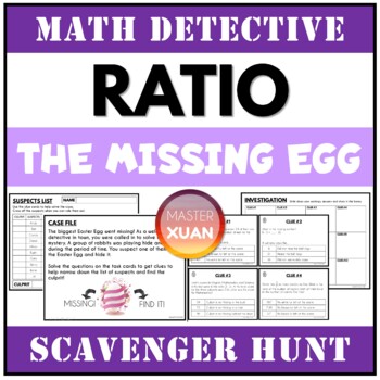 Preview of Ratio Activity For 6th Grade - Scavenger Hunt & Logic Puzzles
