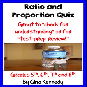 Preview of Ratio And Proportion Diagnostic Quiz/Test
