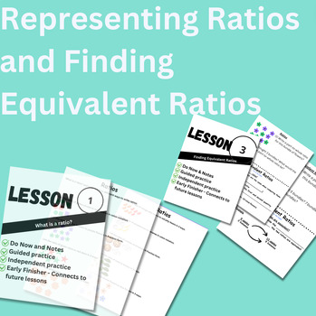 Preview of Ratio Complete Unit: Equivalent ratios, ratio diagrams, project, and assessments