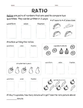 Ratio Practice Packet by Made for the Middle WA | TPT