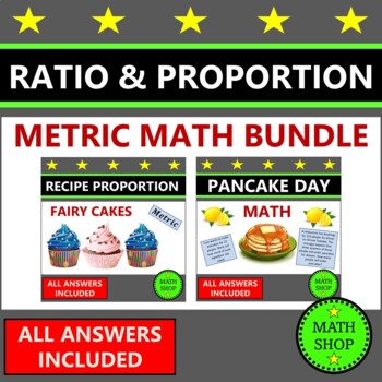 Preview of Ratio Proportion Metric Measurement Money Recipe Ratios and Proportions
